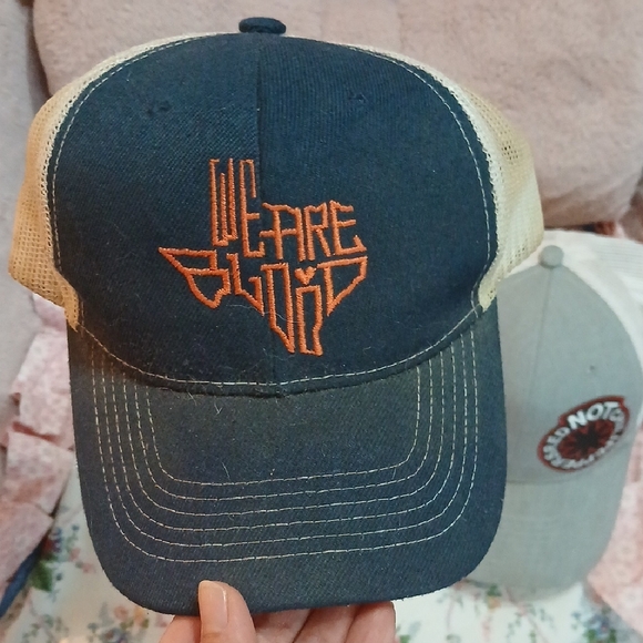 ♡2 Baseball Caps, We Are Blood & Red Not Chili Peppers- Both Adjustable Sizes♡ - Picture 3 of 10